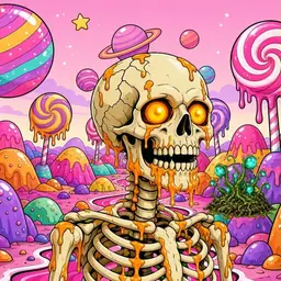 Oozlings #129, Skull · Candy Planet