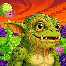 Oozlings #1291, Toad Goblin · Acid Lake