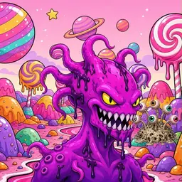 Oozlings #1293, Squid · Candy Planet