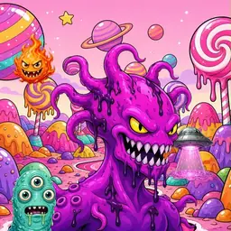 Oozlings #13, Squid · Candy Planet