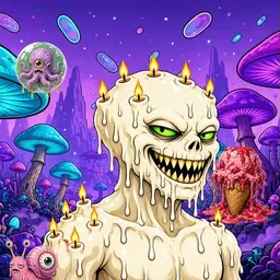 Oozlings #130, Candle Wax · Fungus Forest