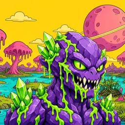 Oozlings #1305, Crystal Rock · Turquoise Swamp