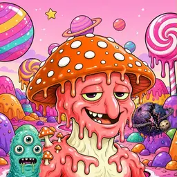 Oozlings #1315, Mutated Mushroom Head · Candy Planet