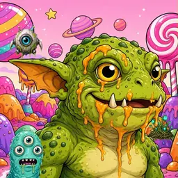 Oozlings #1318, Toad Goblin · Candy Planet