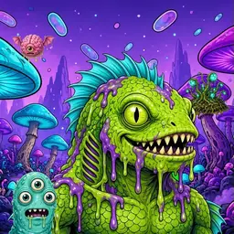 Oozlings #1326, Swamp Fish · Fungus Forest