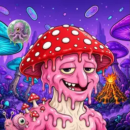 Oozlings #1332, Mushroom Head · Fungus Forest