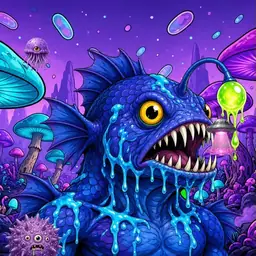 Oozlings #1337, Anglerfish · Fungus Forest