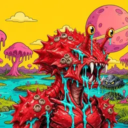 Oozlings #134, Crab · Turquoise Swamp