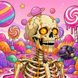 Oozlings #1343, Skull · Candy Planet