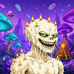 Oozlings #1345, Candle Wax · Fungus Forest