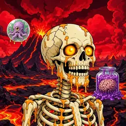Oozlings #1347, Skull · Lava Fields