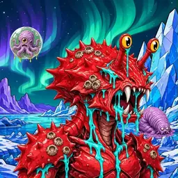 Oozlings #1352, Crab · Aurora Ice