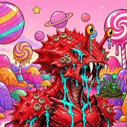 Oozlings #1360, Crab · Candy Planet