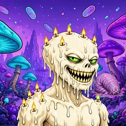 Oozlings #1368, Candle Wax · Fungus Forest