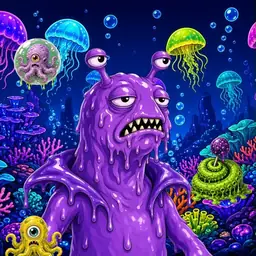 Oozlings #1369, Slug · Glow Reef