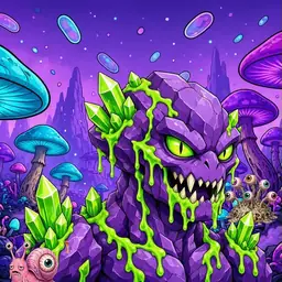 Oozlings #1374, Crystal Rock · Fungus Forest