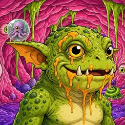 Oozlings #138, Toad Goblin · Flesh Cave