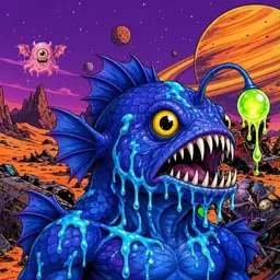 Oozlings #1383, Anglerfish · Ship Junkyard