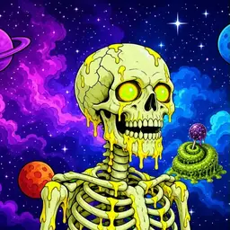 Oozlings #1386, Mutated Skull · Void Nebula