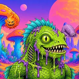 Oozlings #1394, Swamp Fish · Mushroom Desert