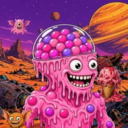 Oozlings #1395, Gumball Brain · Ship Junkyard