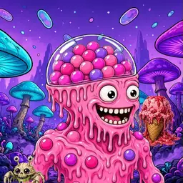 Oozlings #1400, Gumball Brain · Fungus Forest