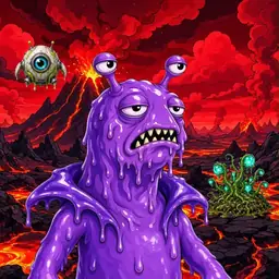 Oozlings #1413, Slug · Lava Fields