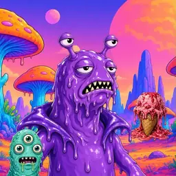 Oozlings #1414, Slug · Mushroom Desert