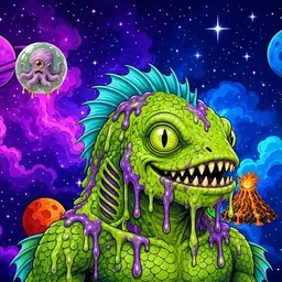 Oozlings #1426, Swamp Fish · Void Nebula