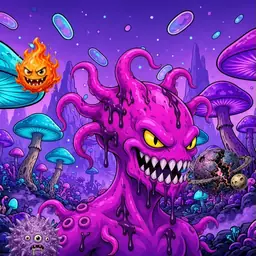 Oozlings #1432, Squid · Fungus Forest