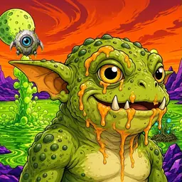 Oozlings #1436, Toad Goblin · Acid Lake