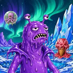 Oozlings #1440, Slug · Aurora Ice