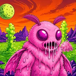 Oozlings #1453, Mutant Moth · Acid Lake