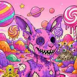 Oozlings #1455, Zombie Bunny · Candy Planet