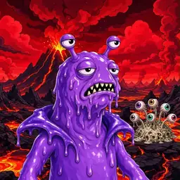 Oozlings #1456, Slug · Lava Fields