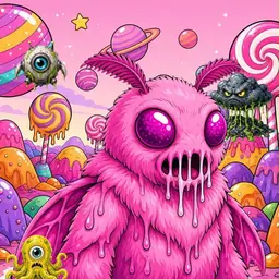 Oozlings #1458, Mutant Moth · Candy Planet