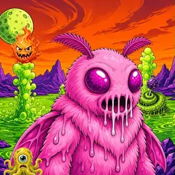 Oozlings #1468, Mutant Moth · Acid Lake