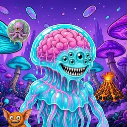 Oozlings #1469, Jellyfish Brain · Fungus Forest