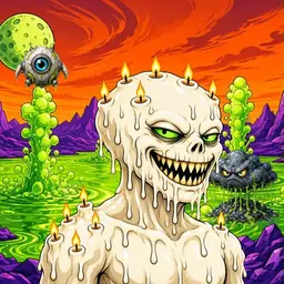 Oozlings #1473, Candle Wax · Acid Lake