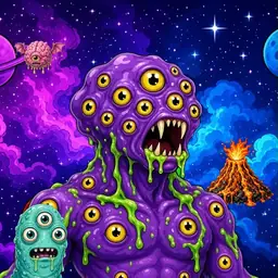 Oozlings #1481, Eyeball Cluster · Void Nebula