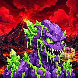 Oozlings #1482, Crystal Rock · Lava Fields