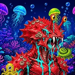Oozlings #1483, Crab · Glow Reef