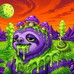 Oozlings #1497, Slime Sloth · Acid Lake