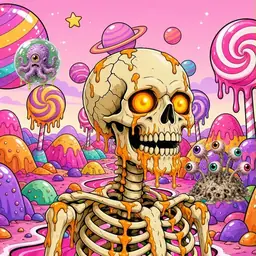 Oozlings #1502, Skull · Candy Planet