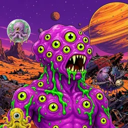 Oozlings #1506, Mutated Eyeball Cluster · Ship Junkyard