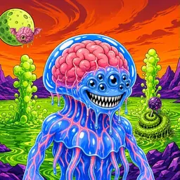 Oozlings #1516, Mutated Jellyfish Brain · Acid Lake