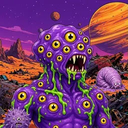 Oozlings #1523, Eyeball Cluster · Ship Junkyard