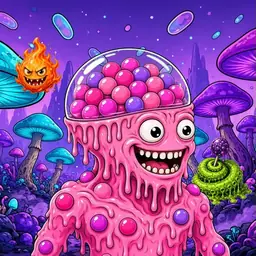 Oozlings #1524, Gumball Brain · Fungus Forest