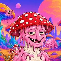 Oozlings #1527, Mushroom Head · Mushroom Desert