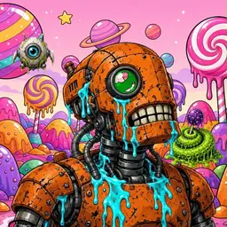 Oozlings #1534, Rusty Robot · Candy Planet